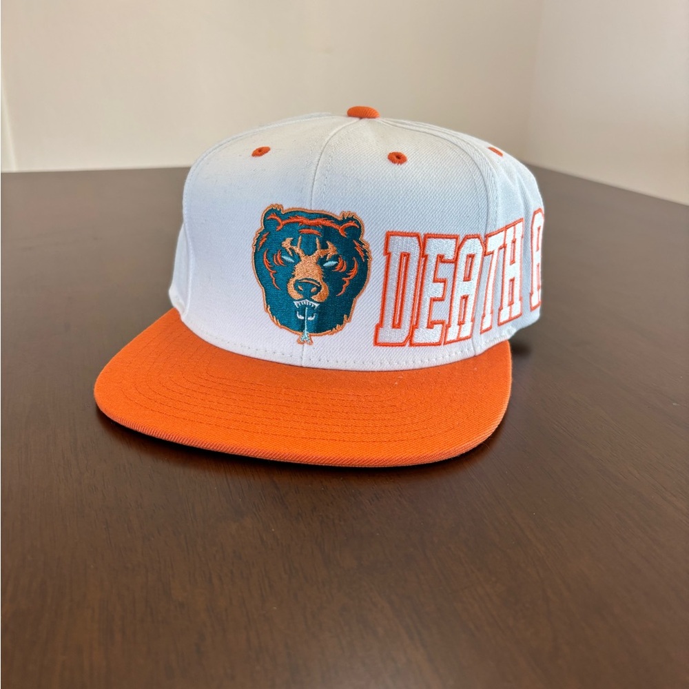 Mishka Death Adders College Script SnapBack Hat - White / Orange / Teal